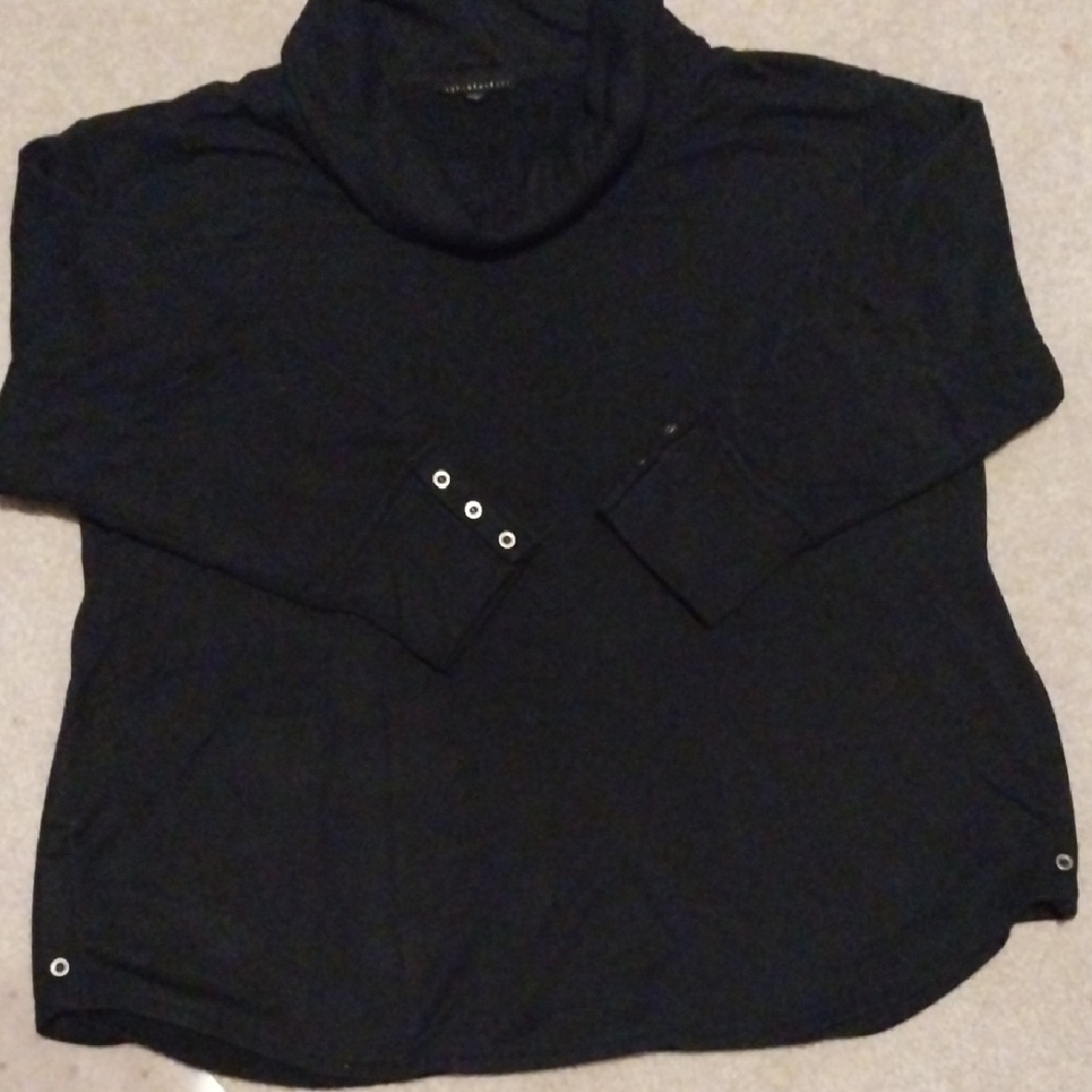 Jane and Delancey Black Cowl Neck Sweatshirt